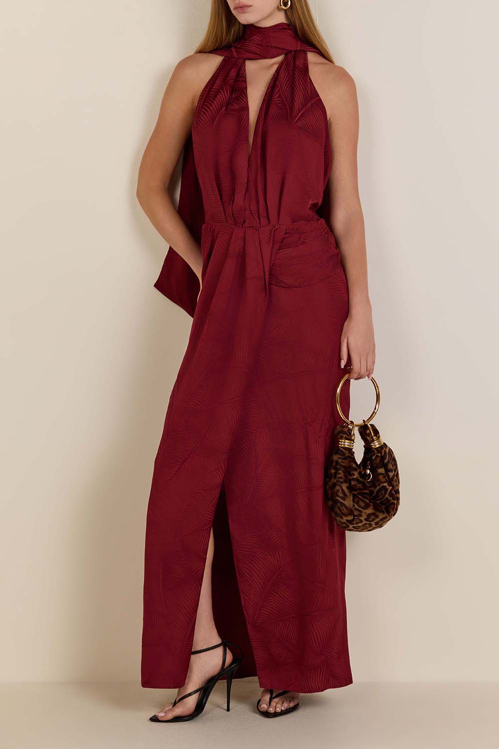 שמלת מקסי עם צעיף